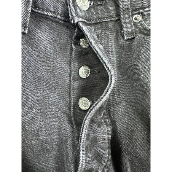 Abercrombie & Fitch The 90’s Baggy Low Rise Jeans Sz 27/4L Distressed Button Fly - Picture 8 of 9